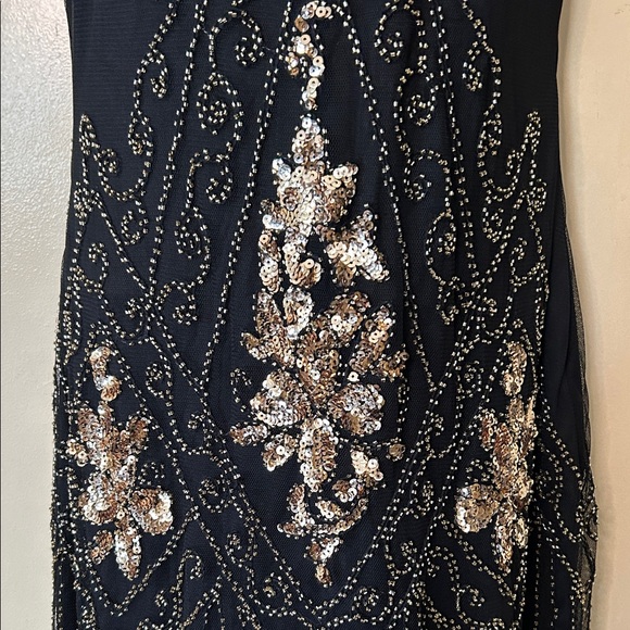 Babeyond Black and Gold 1920’s Fringe Flapper dress size M - Picture 5 of 16